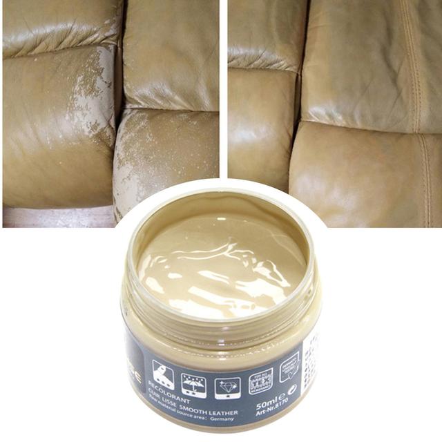 Leather Color Restorer Dye Renew Paste Leather Repair for Sofa Couches Bag  Beige